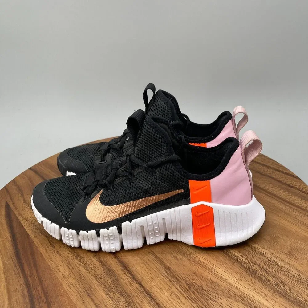Nike Free Metcon 3 Shoes Womens Size 8.5 Black Workout Lifting Training Comfort